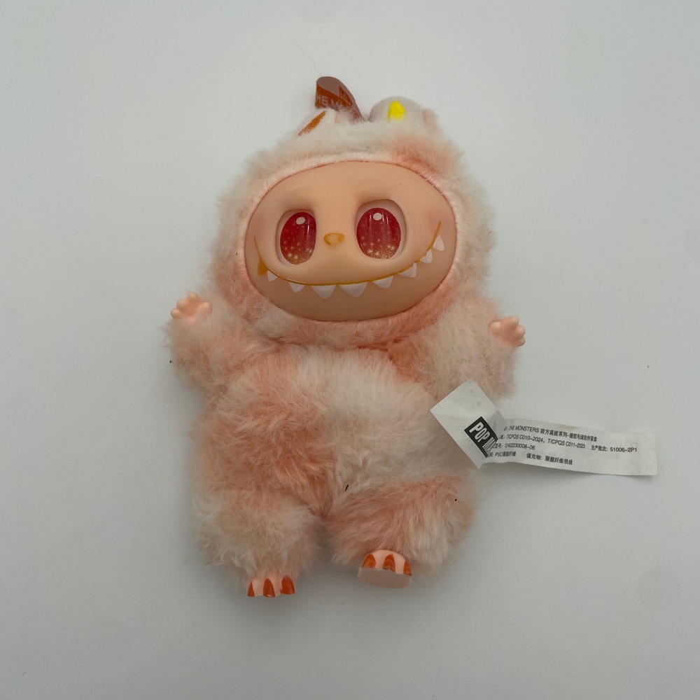 Pop Mart Labubu The Monsters Exciting Macaron Pink Lychee Berry Plush Vinyl Doll